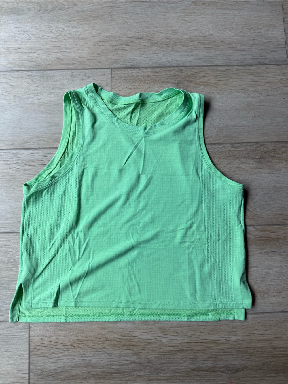 lululemon athletica Neon Green Sleeveless Athletic Tank